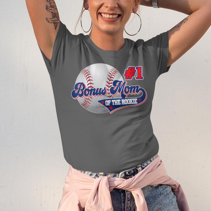 Bonus Mom Rookie Of Year 1st Birthday Baseball Theme Unisex Jersey T-Shirt Bonus Mom Rookie Of Year 1st Birthday Baseball Theme Unisex Jersey T-Shirt