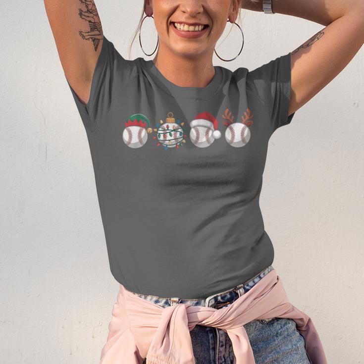 Christmas Baseball Player X-Mas Balls Unisex Jersey T-Shirt