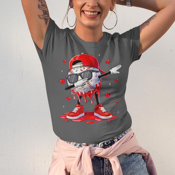 Dabbing Baseball Drip Ice Cream Youth Boy Valentines Day Unisex Jersey T-Shirt Dabbing Baseball Drip Ice Cream Youth Boy Valentines Day Unisex Jersey T-Shirt
