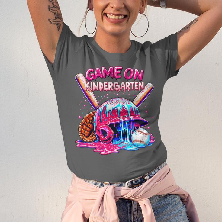 Game Kindergarten Baseball Ice Cream Drip On Back To School Unisex Jersey T-Shirt