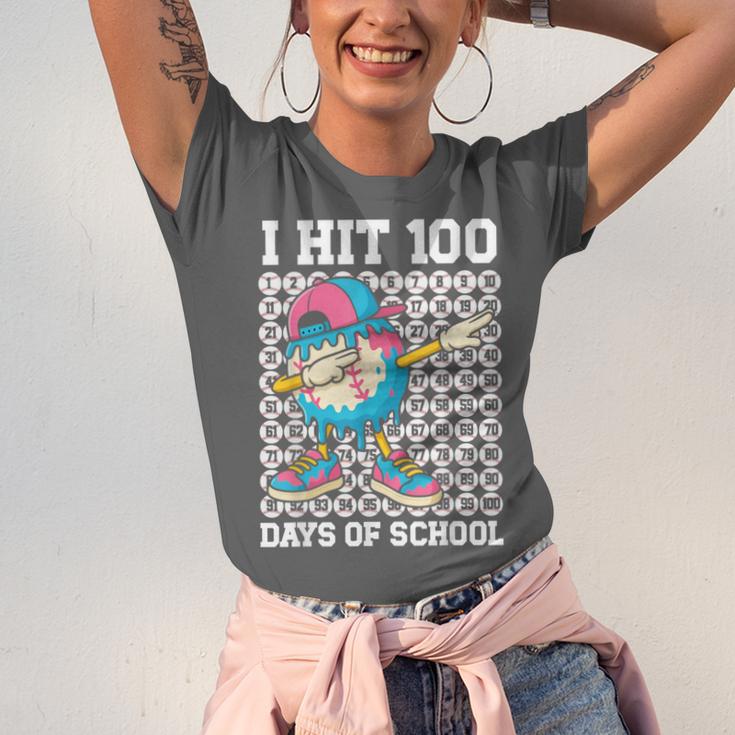 I Hit 100 Days Of School Baseball Ice Cream Drip Boys Girls Unisex Jersey T-Shirt I Hit 100 Days Of School Baseball Ice Cream Drip Boys Girls Unisex Jersey T-Shirt
