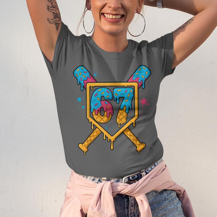 HUGvyn 67 Baseball Ice Cream Drip Six Seven Genz Alpha Slang Unisex Jersey T-Shirt HUGvyn 67 Baseball Ice Cream Drip Six Seven Genz Alpha Slang Unisex Jersey T-Shirt