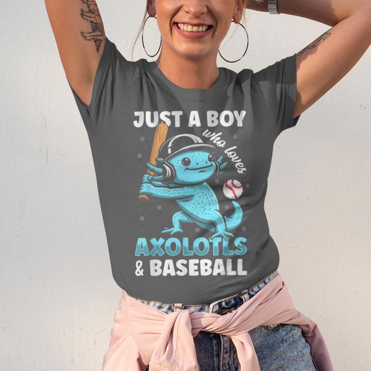 Just A Boy Who Loves Axolotls & Baseball Unisex Jersey T-Shirt Just A Boy Who Loves Axolotls & Baseball Unisex Jersey T-Shirt
