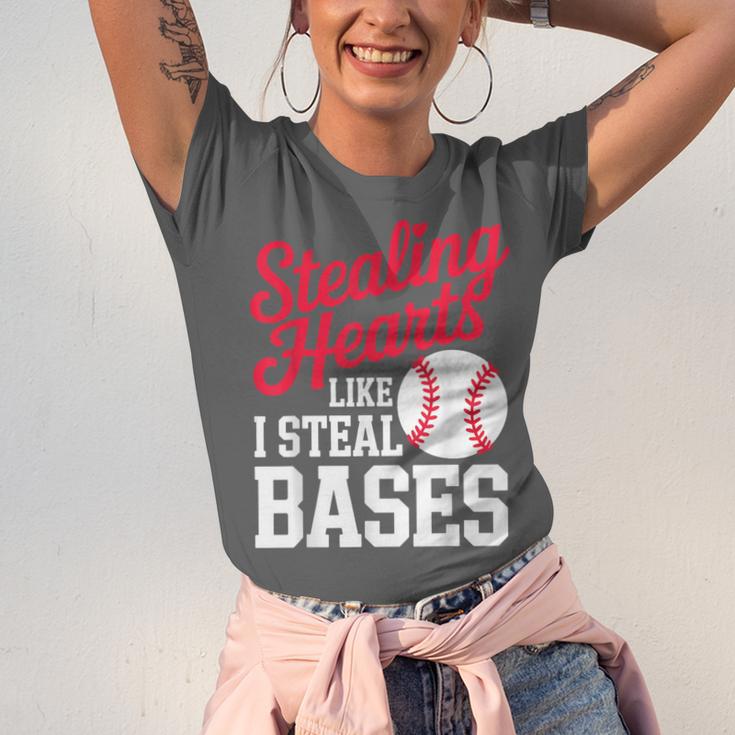 Kids Stealing Hearts Cute Baseball Boys Unisex Jersey T-Shirt