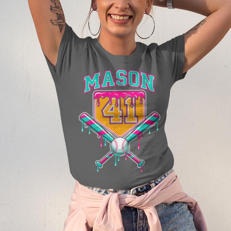 Mason 41 Meme Ice Cream Drip Baseball Birthday Costume Unisex Jersey T-Shirt