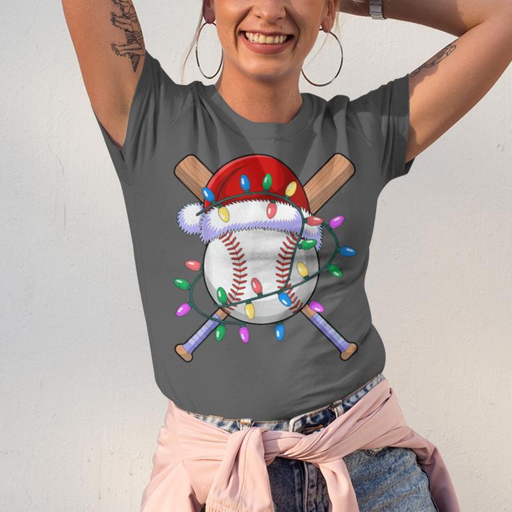 Santa Sports Christmas Baseball Player Unisex Jersey T-Shirt