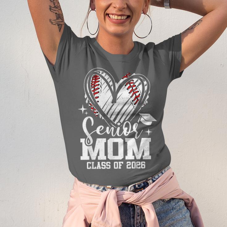 Senior Mom Class Of 2026 Baseball Graduation Heart Unisex Jersey T-Shirt