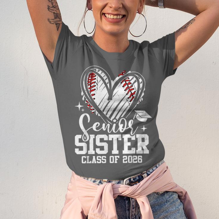 Senior Sister Class Of 2026 Baseball Graduation Heart Unisex Jersey T-Shirt