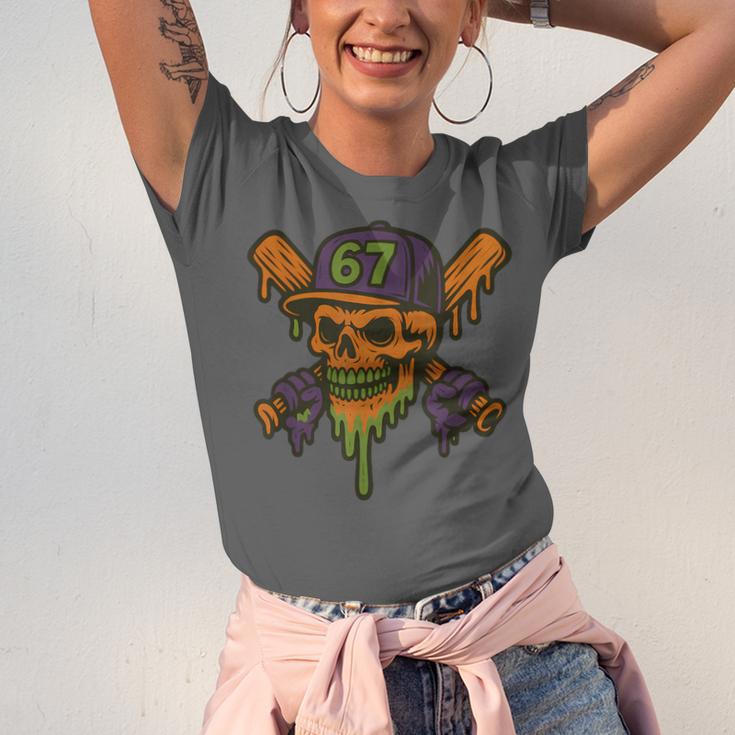 Six Seven 6 7 Baseball Skull Drip Halloween Horror Sports Unisex Jersey T-Shirt