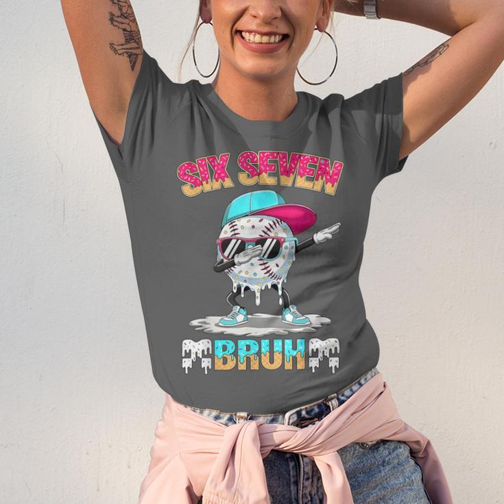 Six Seven 67 Meme Ice Cream Drip Baseball Dabbing Boy Kids Unisex Jersey T-Shirt