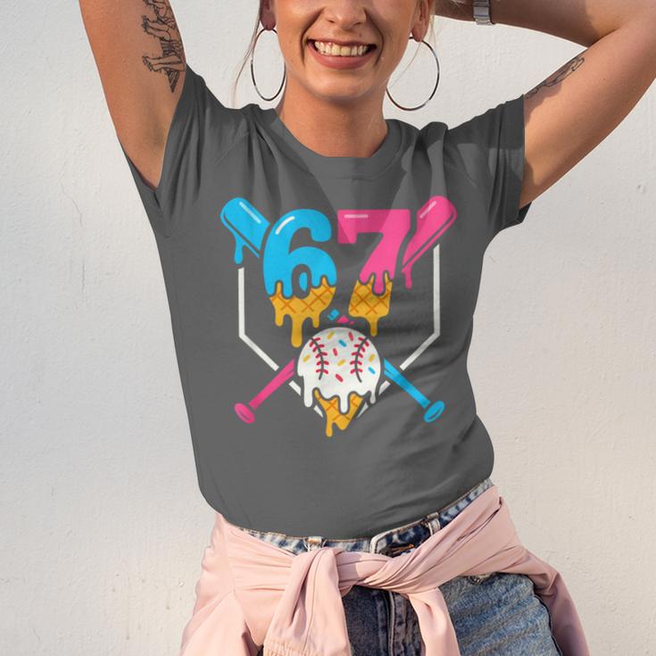 Six Seven Baseball Ice Cream Drip Cool 67 Gen Alpha Slang Unisex Jersey T-Shirt Six Seven Baseball Ice Cream Drip Cool 67 Gen Alpha Slang Unisex Jersey T-Shirt