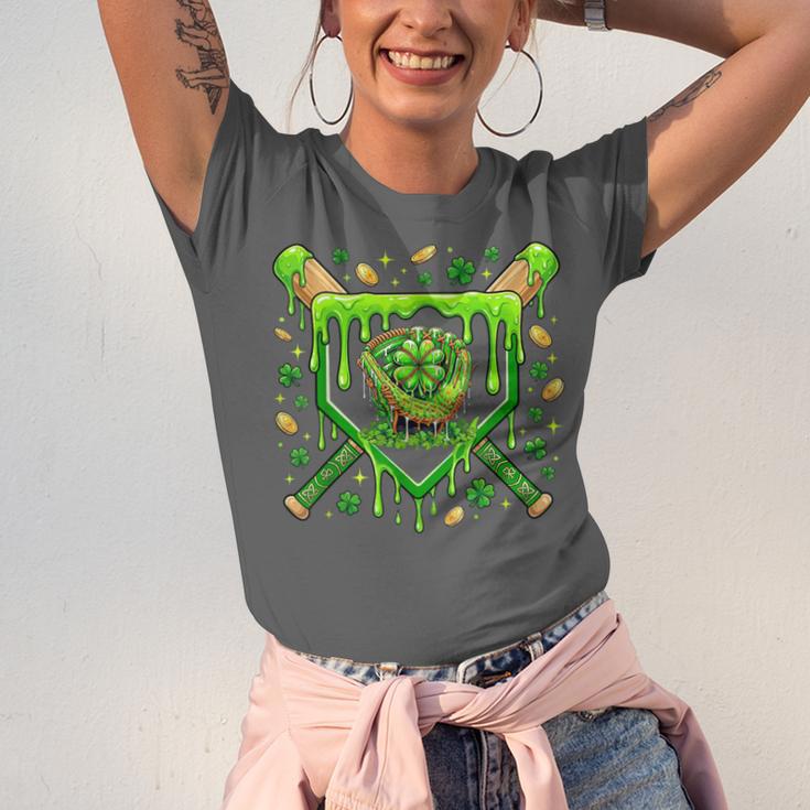 St Patricks Day Baseball Ice Cream Shamrock Baseball Player Unisex Jersey T-Shirt St Patricks Day Baseball Ice Cream Shamrock Baseball Player Unisex Jersey T-Shirt