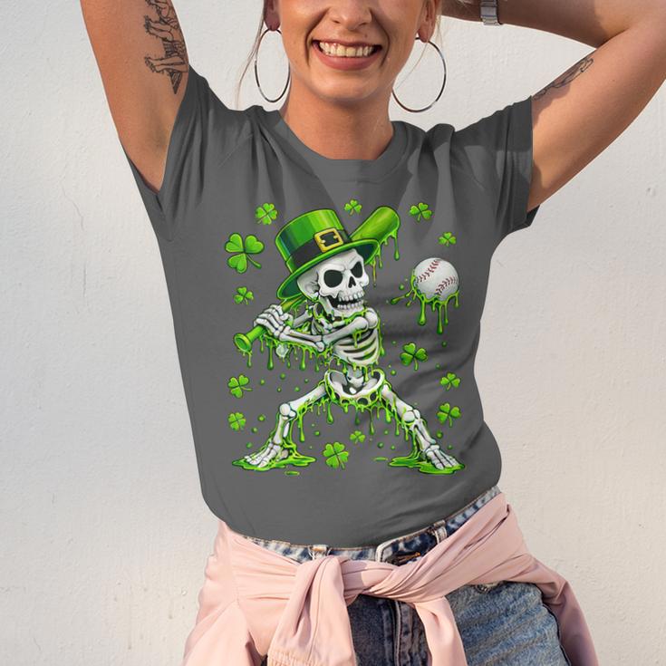 St Patricks Day Baseball Skeleton Irish Leprechaun Hat Boys Unisex Jersey T-Shirt St Patricks Day Baseball Skeleton Irish Leprechaun Hat Boys Unisex Jersey T-Shirt
