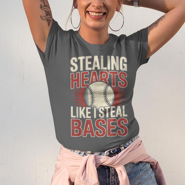 Stealing Hearts Like I Steal Bases Baseball Valentine Retro Unisex Jersey T-Shirt Stealing Hearts Like I Steal Bases Baseball Valentine Retro Unisex Jersey T-Shirt