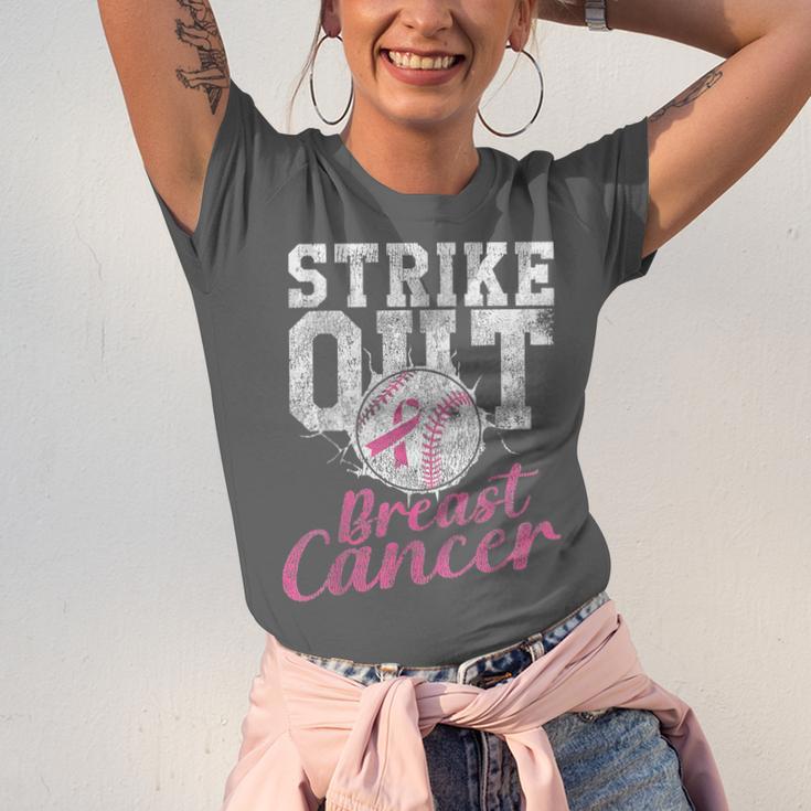 Strike Out Breast Cancer Baseball Warrior Unisex Jersey T-Shirt