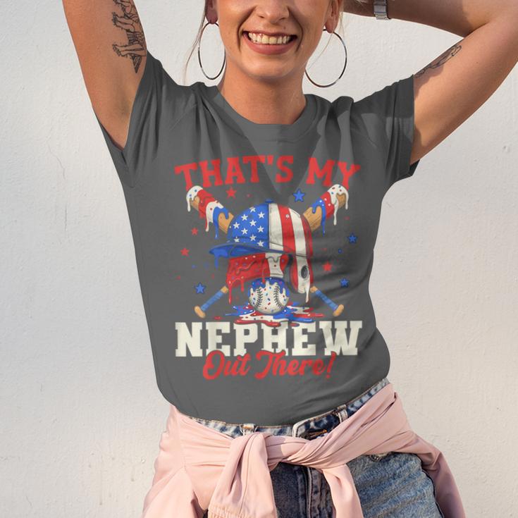 That's My Nephew Out There Baseball Cream Drip Crossed Bat Unisex Jersey T-Shirt