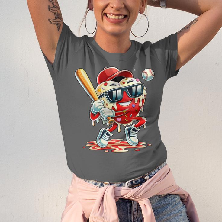 Valentines Day Heart Baseball Drip Ice Cream Boys Kids Men Unisex Jersey T-Shirt Valentines Day Heart Baseball Drip Ice Cream Boys Kids Men Unisex Jersey T-Shirt