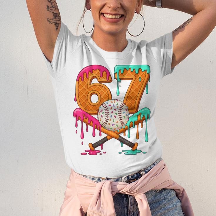 67 Ice Cream Drip Baseball Number 67 Player 67th Birthday Unisex Jersey T-Shirt 67 Ice Cream Drip Baseball Number 67 Player 67th Birthday Unisex Jersey T-Shirt