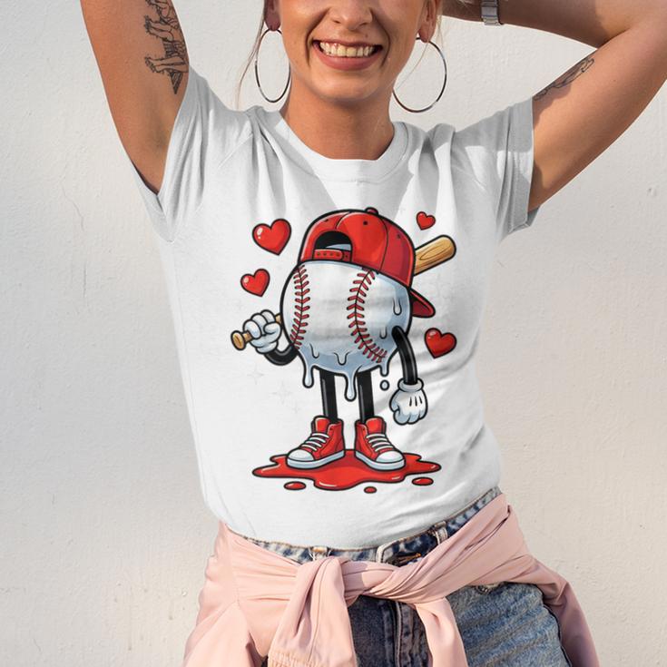 Baseball Ice Cream Drip Valentines Day Sports For Kids Boys Unisex Jersey T-Shirt Baseball Ice Cream Drip Valentines Day Sports For Kids Boys Unisex Jersey T-Shirt