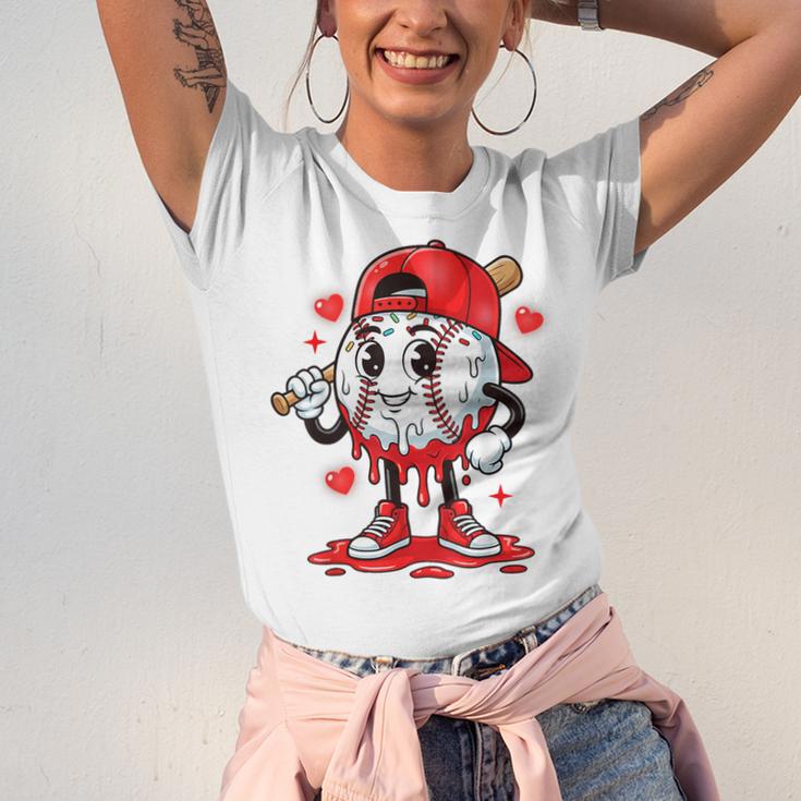Baseball Ice Cream Valentine Dripping Game Day Men Boys Kids Unisex Jersey T-Shirt Baseball Ice Cream Valentine Dripping Game Day Men Boys Kids Unisex Jersey T-Shirt