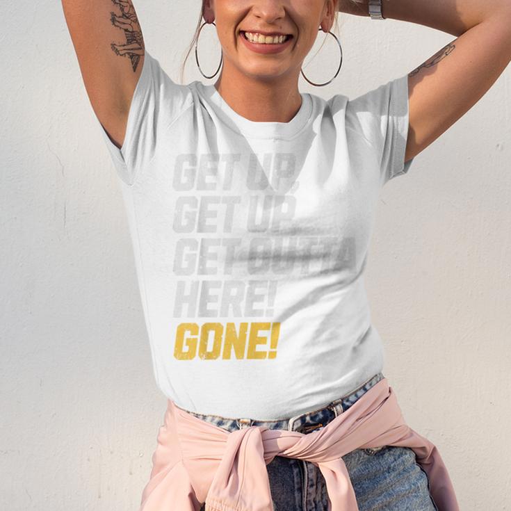 Baseball Player Get Up Get Outta Here Gone Home Run Unisex Jersey T-Shirt Baseball Player Get Up Get Outta Here Gone Home Run Unisex Jersey T-Shirt