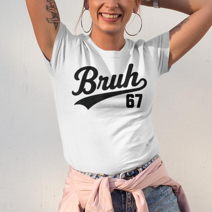 Bruh Baseball Style Number 67 Sports Bro Slang Meme Brother Unisex Jersey T-Shirt