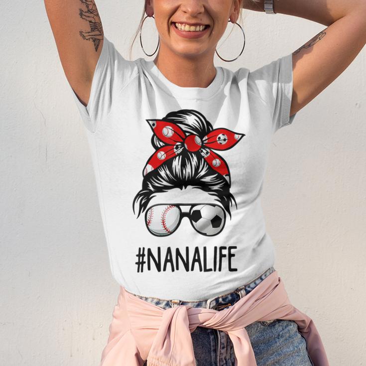 Classy Nana Life Soccer Messy Bun Baseball Mother's Day Unisex Jersey T-Shirt Classy Nana Life Soccer Messy Bun Baseball Mother's Day Unisex Jersey T-Shirt
