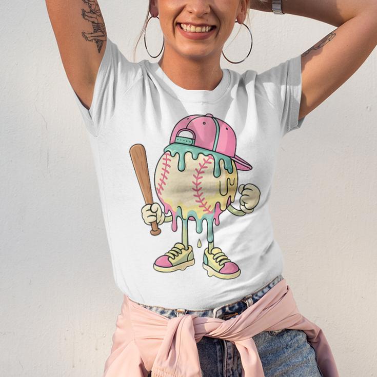 Cute Baseball Ice Cream Drip For Girls & Boys 2 Sides Unisex Jersey T-Shirt Cute Baseball Ice Cream Drip For Girls & Boys 2 Sides Unisex Jersey T-Shirt