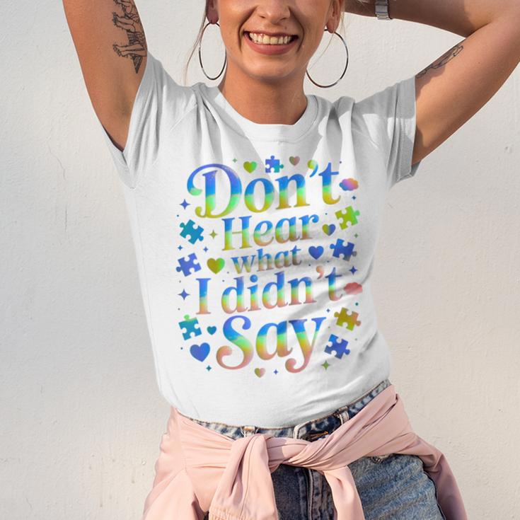 Don’t Hear What I Didn’t Say Autism Awareness Valentine Raglan Baseball Tee Unisex Jersey T-Shirt