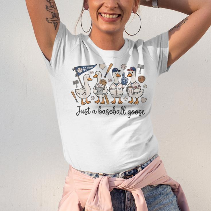 Game Day Just A Baseball Goose Cute Duck Team Sports Unisex Jersey T-Shirt