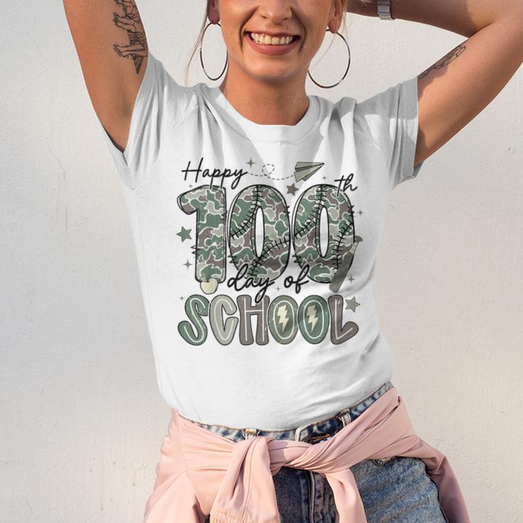 Happy 100th Day Of School Baseball Camo Boys Kids Toddler Unisex Jersey T-Shirt Happy 100th Day Of School Baseball Camo Boys Kids Toddler Unisex Jersey T-Shirt