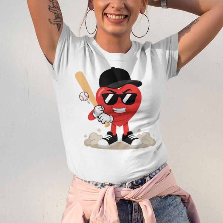 Heart Playing Baseball Valentine Baseball Unisex Jersey T-Shirt Heart Playing Baseball Valentine Baseball Unisex Jersey T-Shirt