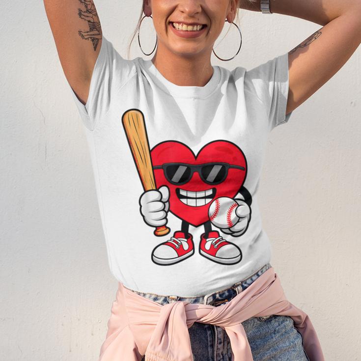 Heart Playing Baseball Valentines Day Unisex Jersey T-Shirt Heart Playing Baseball Valentines Day Unisex Jersey T-Shirt