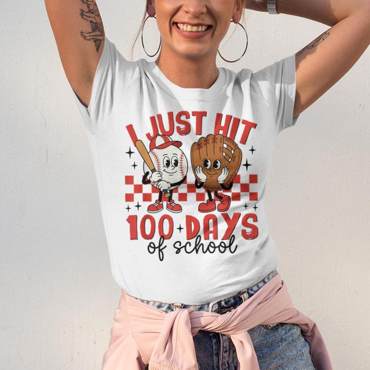 I Just Hit 100 Days Of School Baseball 100th Day Teacher Kid Unisex Jersey T-Shirt