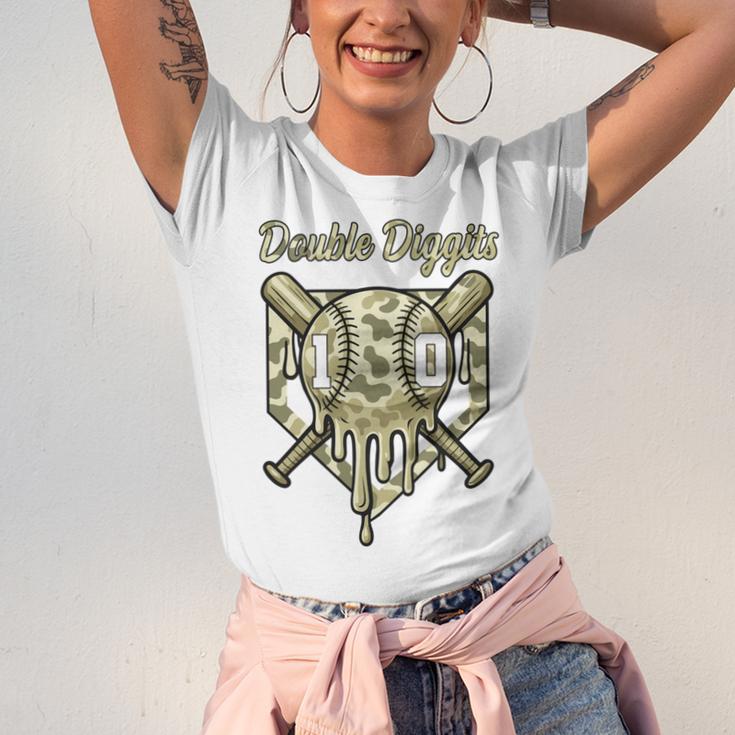 Old School Camo Baseball Drip Double Digits 10th Birthday Unisex Jersey T-Shirt Old School Camo Baseball Drip Double Digits 10th Birthday Unisex Jersey T-Shirt