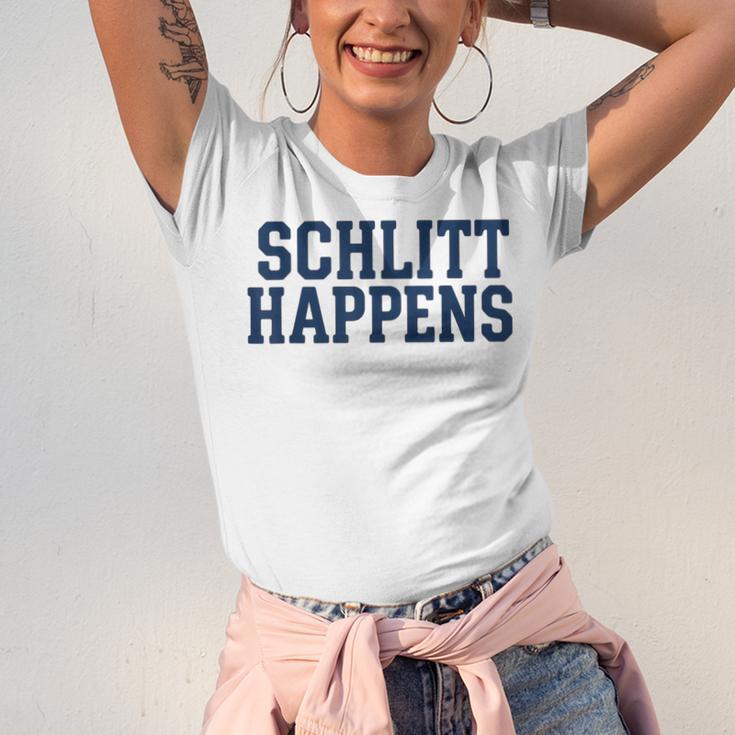 Schlitt Happens NY Bronx I Heart Baseball Apparel Unisex Jersey T-Shirt