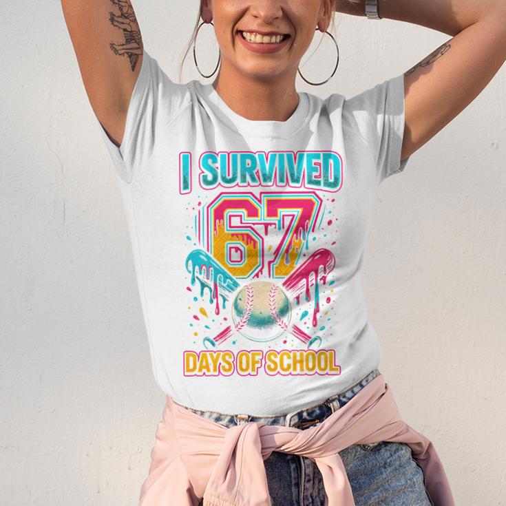 I Survived 67 Days Of School Baseball Drip Six Seven Meme Unisex Jersey T-Shirt I Survived 67 Days Of School Baseball Drip Six Seven Meme Unisex Jersey T-Shirt
