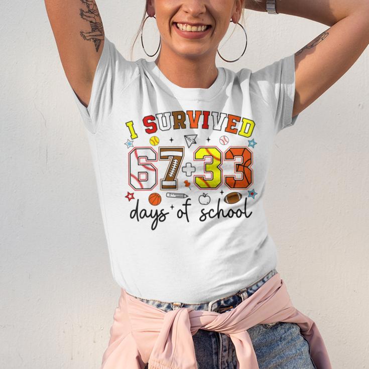 I Survived 6733 Days Baseball Football Softball 100 Days Unisex Jersey T-Shirt