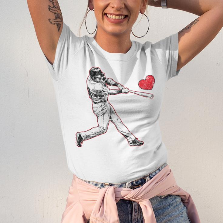 Valentines Baseball Batter Heart Player Silhouette Premium Tri-Blend Unisex Jersey T-Shirt Valentines Baseball Batter Heart Player Silhouette Premium Tri-Blend Unisex Jersey T-Shirt