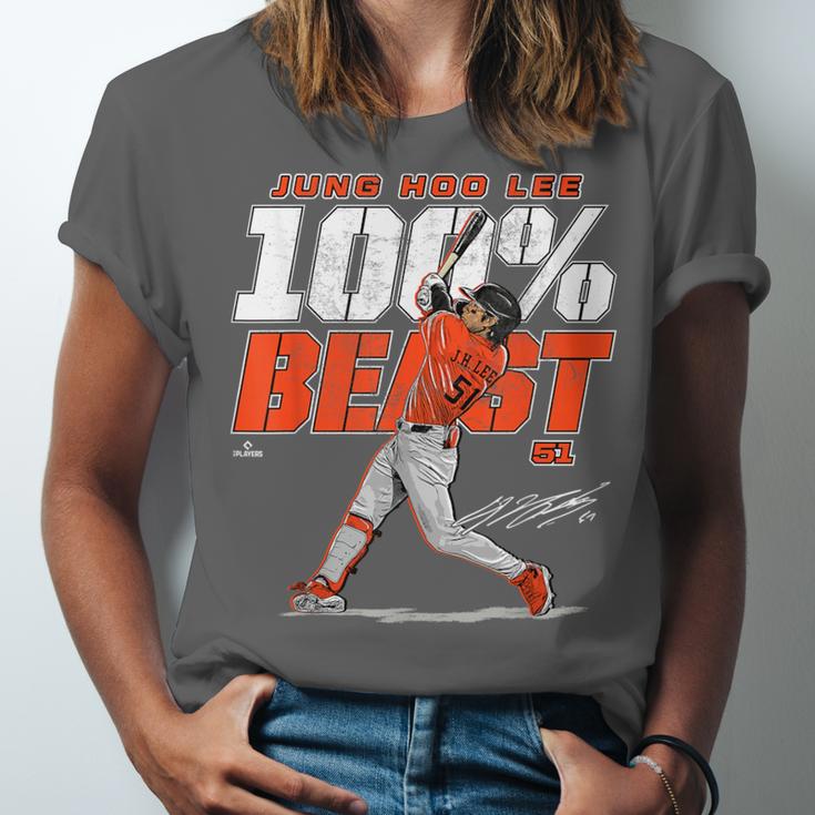 100 Beast Jung Hoo Lee San Francisco Baseball MLBPA Unisex Jersey T-Shirt 100 Beast Jung Hoo Lee San Francisco Baseball MLBPA Unisex Jersey T-Shirt