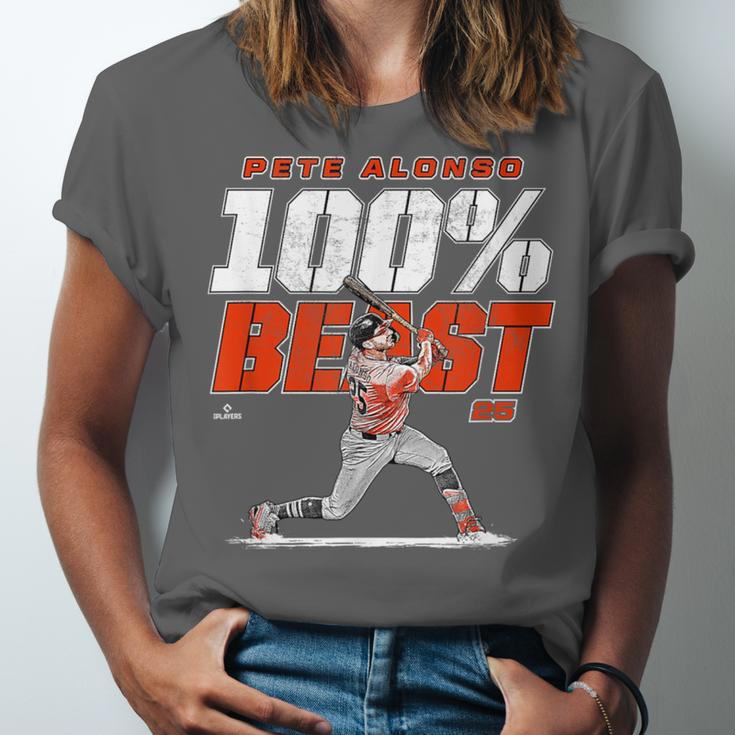 100 Beast Pete Alonso Baltimore Baseball MLBPA Unisex Jersey T-Shirt