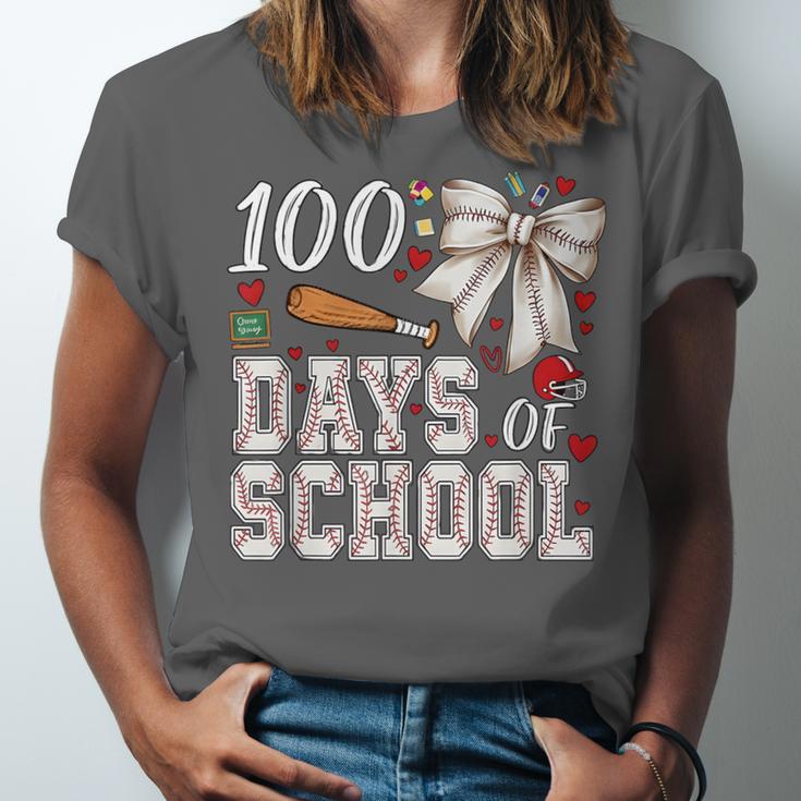 100 Days Of School Baseball 100th Day Of School Coquette Bow Unisex Jersey T-Shirt 100 Days Of School Baseball 100th Day Of School Coquette Bow Unisex Jersey T-Shirt