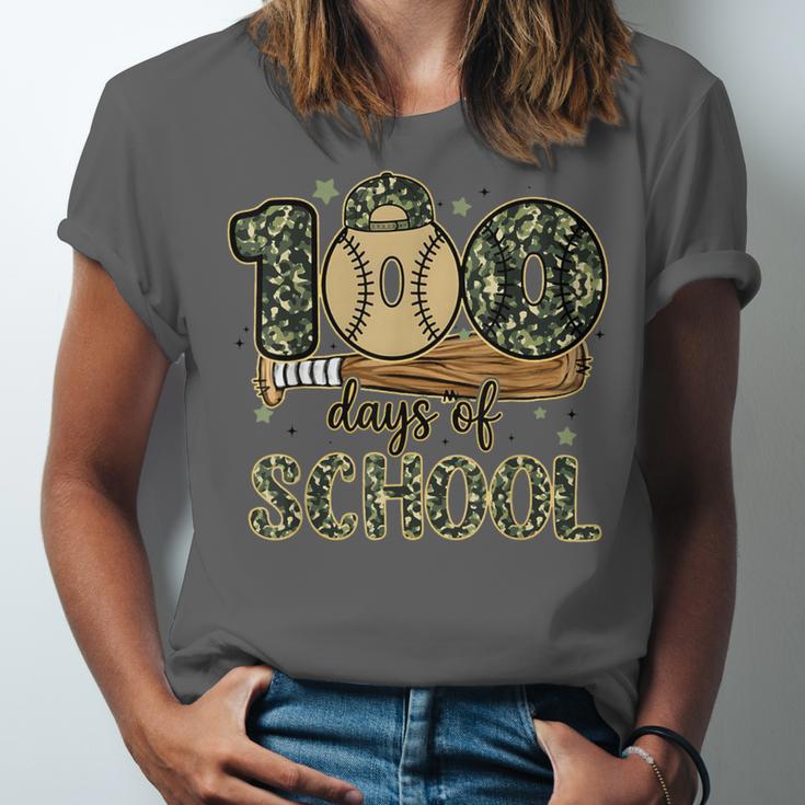 100 Days Of School Baseball Camo Boys Kids 100th Day Unisex Jersey T-Shirt 100 Days Of School Baseball Camo Boys Kids 100th Day Unisex Jersey T-Shirt