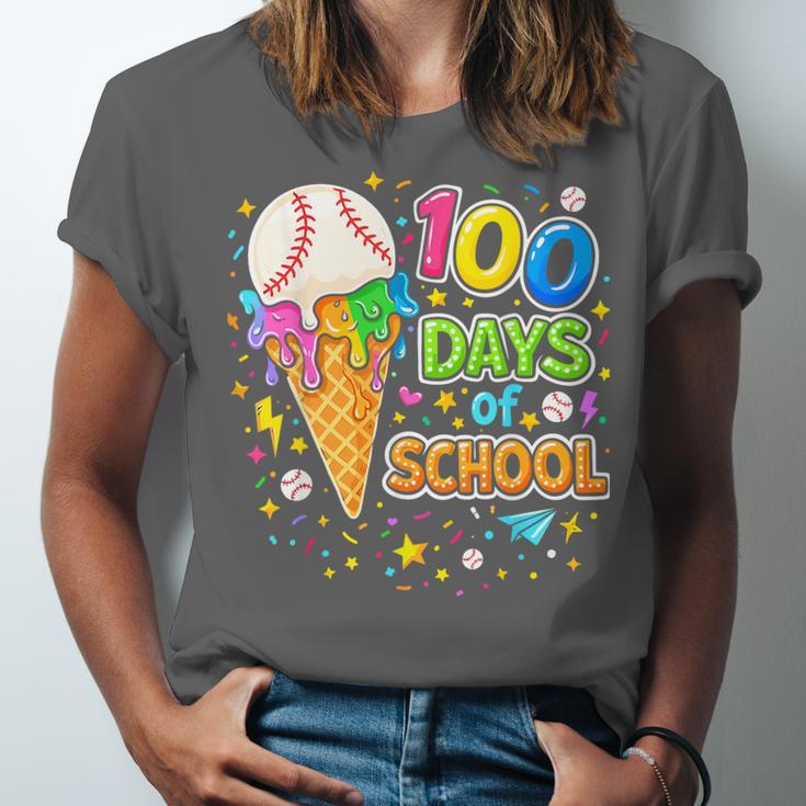 100 Days Of School Baseball Ice Cream Drip Boys Kids Player Unisex Jersey T-Shirt 100 Days Of School Baseball Ice Cream Drip Boys Kids Player Unisex Jersey T-Shirt