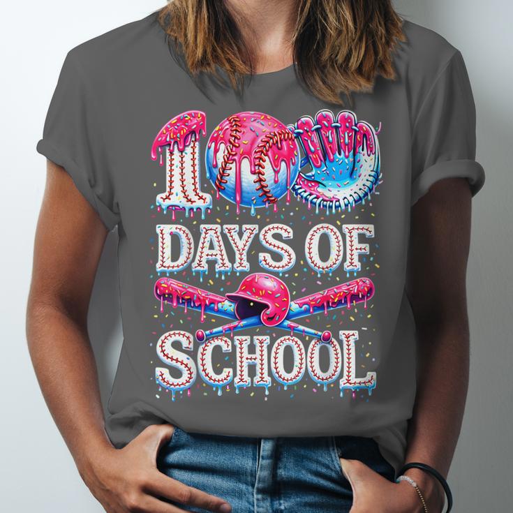 100 Days Of School Baseball Lover Donut Drip Boy Girl Unisex Jersey T-Shirt