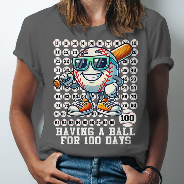 100 Days Of School Boys Baseball 100th Day Of School Kids Unisex Jersey T-Shirt