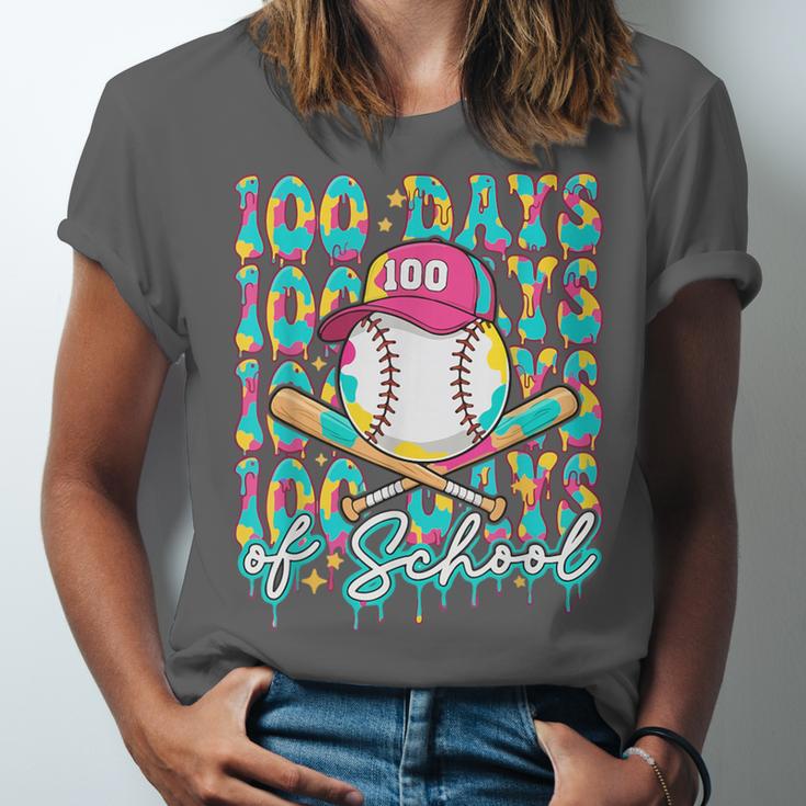 100 Days Of School Drip Baseball 100th Day Baseball School Unisex Jersey T-Shirt 100 Days Of School Drip Baseball 100th Day Baseball School Unisex Jersey T-Shirt