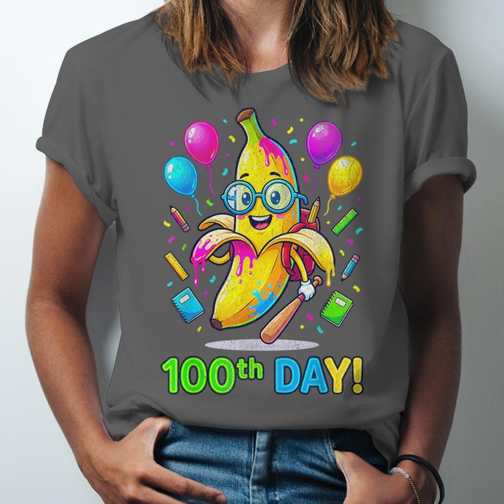 100th Day Of School Banana Baseball Drip For Kids Youth Girl Unisex Jersey T-Shirt