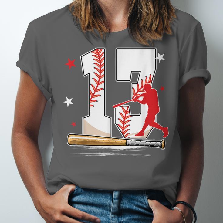 13 Years Old Baseball Birthday Boy 13th Bday Party Unisex Jersey T-Shirt