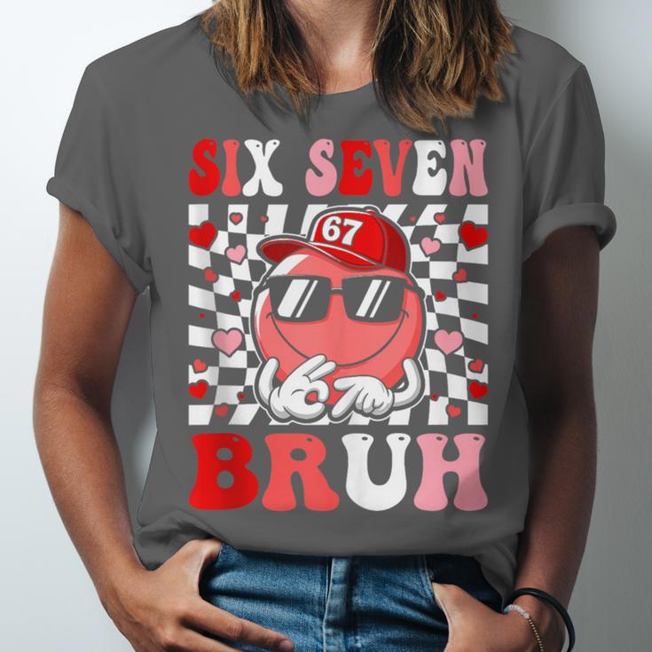 6 7 Bruh Six Seven Valentine Heart Baseball Unisex Jersey T-Shirt 6 7 Bruh Six Seven Valentine Heart Baseball Unisex Jersey T-Shirt